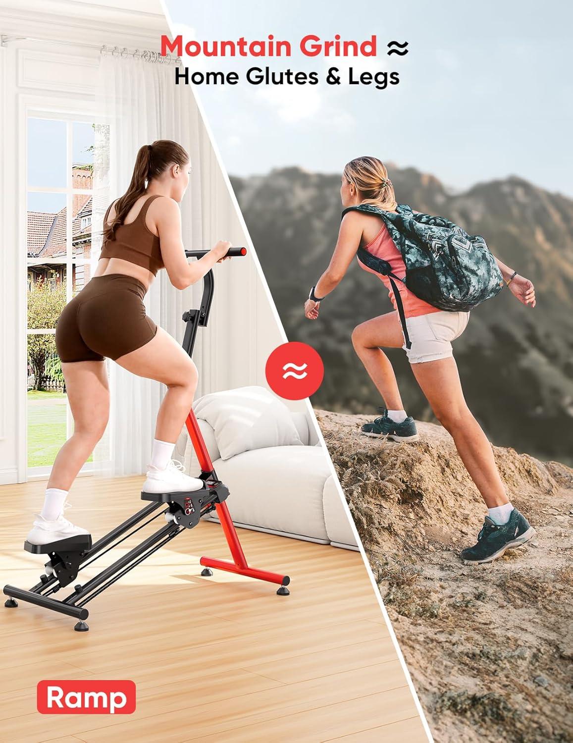 imageYOLEO Steppers for Exercise at Home Adjustable Stair Stepper with 3 Workout ModesFolding Cardio Stair Master with Ski Simulation Mode ampamp Oversized Pedal90 PreAssembled Stair Climber with Handlebar