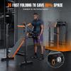 imageYOLEO 6 in 1 Weight Bench Set for Home Gym Fast Folding ampamp Adjustable Workout Bench Bench Press RackLeg ExtensionPreacher CurlSit upVitality Orange