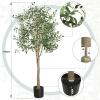 imageYOLEO Artificial Olive Tree 5FT Tall Faux Silk Plant for Home Office Indoor Decor Fake Olive Tree with Lifelike Olive LeavesGreen Olive 6ft