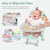 imageYOLEO Baby High Chair Booster Seat for Dining Table Adjustable Height Travel Foldable High Chairs with TrayGreen