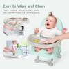 imageYOLEO Baby High Chair Booster Seat for Dining Table Adjustable Height Travel Foldable High Chairs with TrayGreen