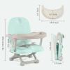 imageYOLEO Baby High Chair Booster Seat for Dining Table Adjustable Height Travel Foldable High Chairs with TrayGreen