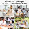 imageYOLEO Baby High Chair Booster Seat for Dining Table Adjustable Height Travel Foldable High Chairs with TrayGrey