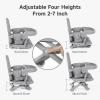 imageYOLEO Baby High Chair Booster Seat for Dining Table Adjustable Height Travel Foldable High Chairs with TrayGrey