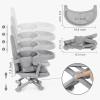 imageYOLEO Baby High Chair Booster Seat for Dining Table Adjustable Height Travel Foldable High Chairs with TrayGrey