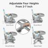 imageYOLEO Baby High Chair Booster Seat for Dining Table Adjustable Height Travel Foldable High Chairs with TrayGreyouter space