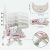 imageYOLEO Baby High Chair Booster Seat for Dining Table Adjustable Height Travel Foldable High Chairs with TrayPink