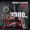 imageYOLEO Commercial Adjustable Weight Bench  MAX 2300660LB Heavy Duty Workout Bench for Home Gym DeclineFlatIncline Bench Press 24quot Thick Pad6Step AssemblyRed