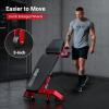 imageYOLEO Commercial Adjustable Weight Bench  MAX 2300660LB Heavy Duty Workout Bench for Home Gym DeclineFlatIncline Bench Press 24quot Thick Pad6Step AssemblyRed