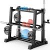 imageYOLEO Dumbbell Rack  3 Tier ampamp 5 Tier Compact Weight Rack for Dumbbell Kettlebell Barbell Heavy Duty Weight Storage Organizer SpaceSaving Dumbbell Storage Stand Holder for Home Gym  1100LBS Capacity Rack OnlyMultifunctional 3Tier