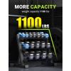 imageYOLEO Dumbbell Rack  3 Tier ampamp 5 Tier Compact Weight Rack for Dumbbell Kettlebell Barbell Heavy Duty Weight Storage Organizer SpaceSaving Dumbbell Storage Stand Holder for Home Gym  1100LBS Capacity Rack OnlyClassic 3Tier