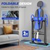 imageYOLEO Gravity Heavy Duty Inversion Table with Headrest ampamp Adjustable Protective Belt Back Stretcher Machine for Pain Relief TherapyBlue02