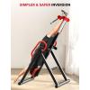 imageYOLEO Gravity Heavy Duty Inversion Table with Headrest ampamp Adjustable Protective Belt Back Stretcher Machine for Pain Relief TherapyRed02