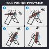 imageYOLEO ITX360 Inversion Table for Back Pain 2025 Foldable Inversion Table w Removable Lumbar Pad Reversible Ankle Holders Easy AssemblyBlack