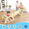 imageYOLEO Large Pikler Triangle Set 7in1 Montessori Climbing Toys for 1 Year Old wt Sturdy Base and Adjustable Height QuickFold Toddler Climbing Toys Indoor Playground and Fun Jungle Gym for KidsRainbow 3 Pieces Climber Slide Arch