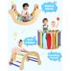 imageYOLEO Large Pikler Triangle Set 7in1 Montessori Climbing Toys for 1 Year Old wt Sturdy Base and Adjustable Height QuickFold Toddler Climbing Toys Indoor Playground and Fun Jungle Gym for KidsRainbow Large 3 Pieces Climber Slide Arch