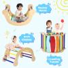imageYOLEO Large Pikler Triangle Set 7in1 Montessori Climbing Toys for 1 Year Old wt Sturdy Base and Adjustable Height QuickFold Toddler Climbing Toys Indoor Playground and Fun Jungle Gym for KidsRainbow 3 Pieces Climber Slide Arch