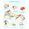 imageYOLEO Large Pikler Triangle Set 7in1 Montessori Climbing Toys for 1 Year Old wt Sturdy Base and Adjustable Height QuickFold Toddler Climbing Toys Indoor Playground and Fun Jungle Gym for KidsRainbow Large 3 Pieces Climber Slide Arch