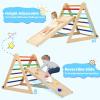 imageYOLEO Large Pikler Triangle Set 7in1 Montessori Climbing Toys for 1 Year Old wt Sturdy Base and Adjustable Height QuickFold Toddler Climbing Toys Indoor Playground and Fun Jungle Gym for KidsRainbow 3 Pieces Climber Slide Arch