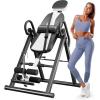 imageYOLEO Gravity Heavy Duty Inversion Table with Headrest ampamp Adjustable Protective Belt Back Stretcher Machine for Pain Relief TherapyWhite