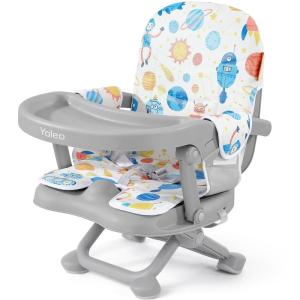 imageYOLEO Baby High Chair Booster Seat for Dining Table Adjustable Height Travel Foldable High Chairs with TrayGreyouter space