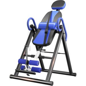 imageYOLEO Gravity Heavy Duty Inversion Table with Headrest ampamp Adjustable Protective Belt Back Stretcher Machine for Pain Relief TherapyBlue02