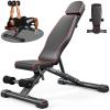 imageYOLEO 880LB Adjustable Weight Bench for Bench Press MAX Foldable Weight Bench with Bench Press StandExtended Head for Home GymFull Body Workout 90 Degree Workout Bench User 656Max Version