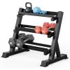 imageYOLEO Dumbbell Rack  3 Tier ampamp 5 Tier Compact Weight Rack for Dumbbell Kettlebell Barbell Heavy Duty Weight Storage Organizer SpaceSaving Dumbbell Storage Stand Holder for Home Gym  1100LBS Capacity Rack OnlyClassic 3Tier