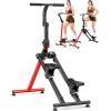 imageYOLEO Steppers for Exercise at Home Adjustable Stair Stepper with 3 Workout ModesFolding Cardio Stair Master with Adjustable HandlebarampampOversized Pedal90 PreAssembled Stair Climber with Caster MatRedBlack