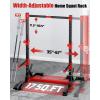 imageYOLEO Squat Rack with Adjustable PullUp Bar ampamp Extended Safety Arms MultiFunctional Power Racks Squat Stand for Home Gym Garage ampamp Basement 35quot67quot Width Fixed 83 Frame Height PullUp Bar Height 715quot805quot Fits 6FT ampamp 7FT BarbellsRedDark