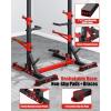 imageYOLEO Squat Rack with Adjustable PullUp Bar ampamp Extended Safety Arms MultiFunctional Power Racks Squat Stand for Home Gym Garage ampamp Basement 35quot67quot Width Fixed 83 Frame Height PullUp Bar Height 715quot805quot Fits 6FT ampamp 7FT BarbellsRedDark