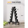 imageYOLEO HeavyDuty AFrame Dumbbell Rack with Wheels 5Tier Weight Rack 440LBS Capacity SpaceSaving Home Gym Storage Organizer AntiSlip ampamp FingerSafe Design Rack OnlySmall