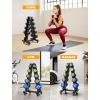 imageYOLEO HeavyDuty AFrame Dumbbell Rack with Wheels 5Tier Weight Rack 440LBS Capacity SpaceSaving Home Gym Storage Organizer AntiSlip ampamp FingerSafe Design Rack OnlyLarge