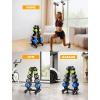 imageYOLEO HeavyDuty AFrame Dumbbell Rack with Wheels 5Tier Weight Rack 440LBS Capacity SpaceSaving Home Gym Storage Organizer AntiSlip ampamp FingerSafe Design Rack OnlySmall