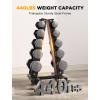 imageYOLEO HeavyDuty AFrame Dumbbell Rack with Wheels 5Tier Weight Rack 440LBS Capacity SpaceSaving Home Gym Storage Organizer AntiSlip ampamp FingerSafe Design Rack OnlySmall