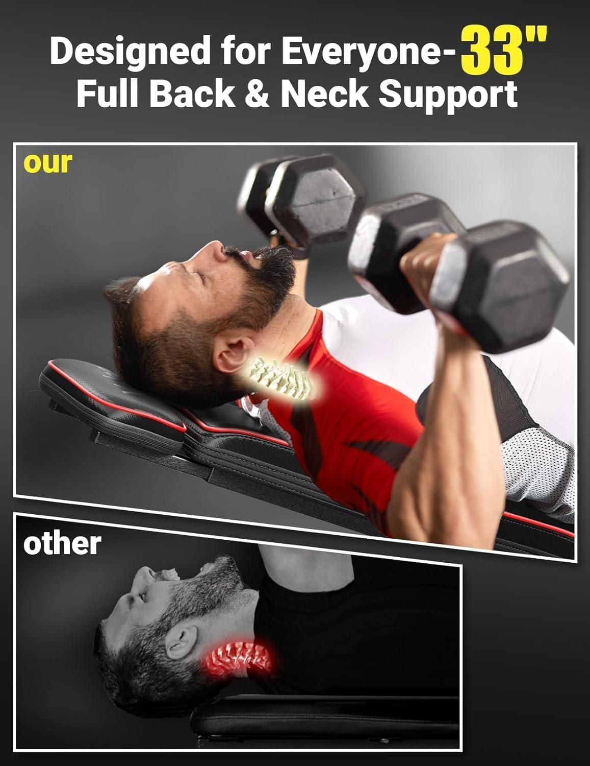 imageYOLEO Adjustable 660LBS Weight Bench Foldable Workout Bench with Extended HeadNeck ProtectionSpine Support for Bench Press Fast Folding DesignGym Mat660LBS Weight Bench