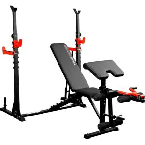imageYoleo 880LB LargeFrame 7 IN 1 Weight Bench Set with Squat Rack Olympic Bench Press with Leg Extension InclineFlatDecline Workout Bench with Preacher Curl FullBody Equipment for Home Gym
